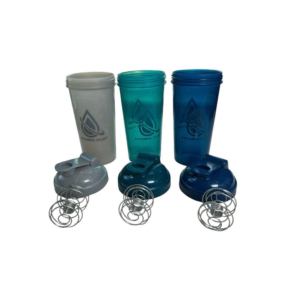 Hydra Cup Pack Of 3 25 Oz Shaker Drink Bottles W/lids & Mixer Balls To-go Cups